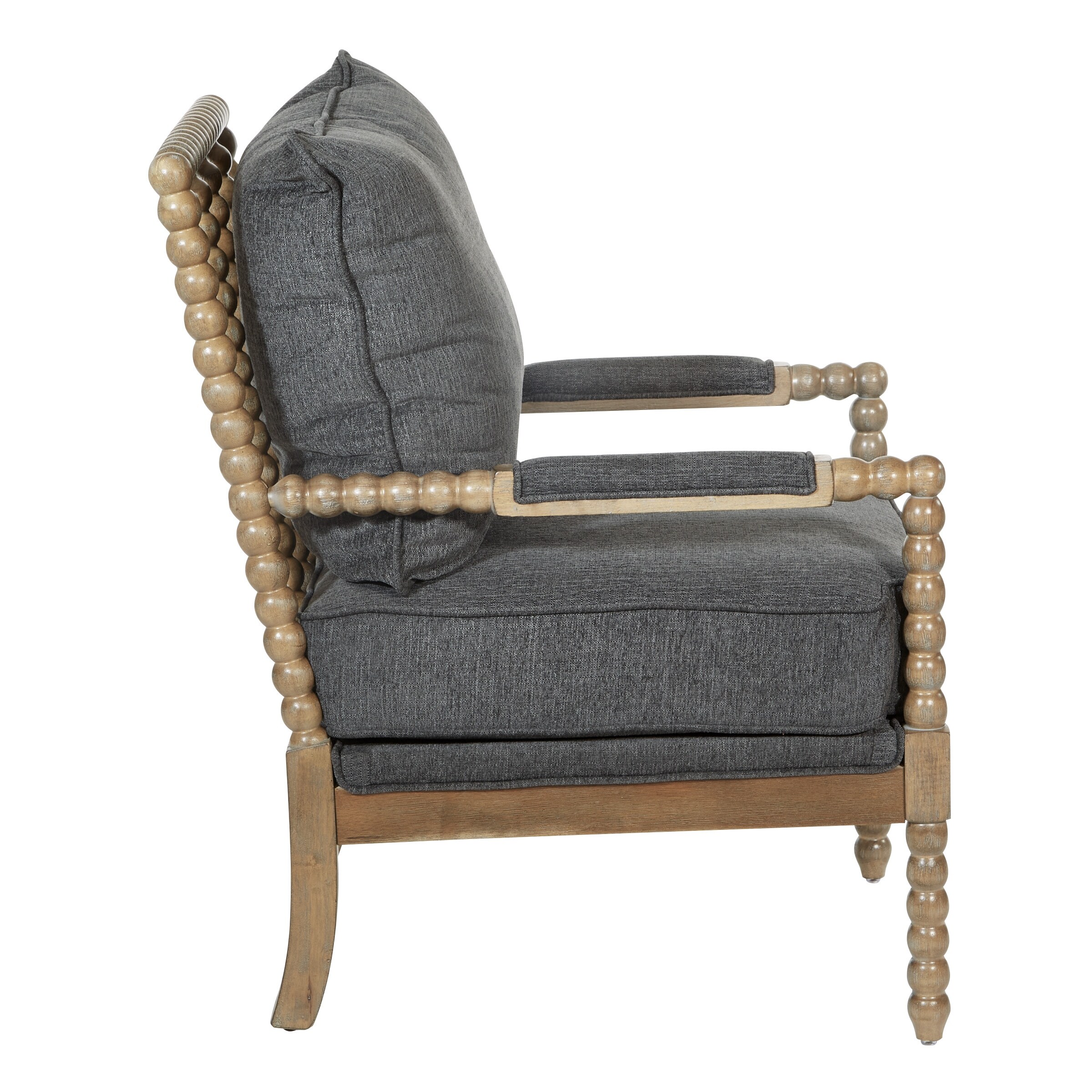 Fletcher Spindle Chair in Fabric with Brushed Charcoal eBay