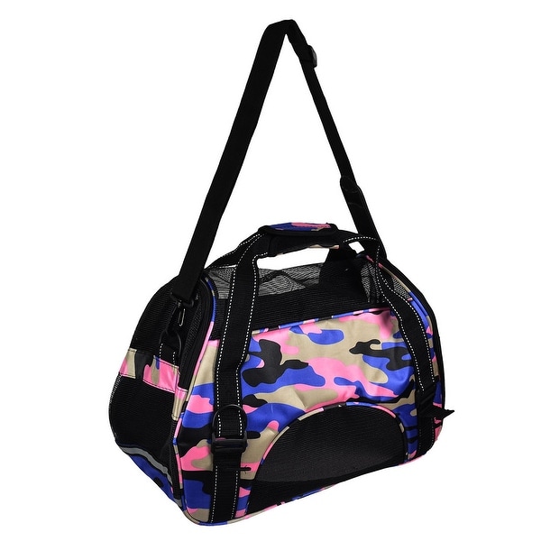 Shop Outdoors Nylon Meshy Zipper Closure Pet Carrier Dog Crate Totes Bag Camouflage A - Free ...