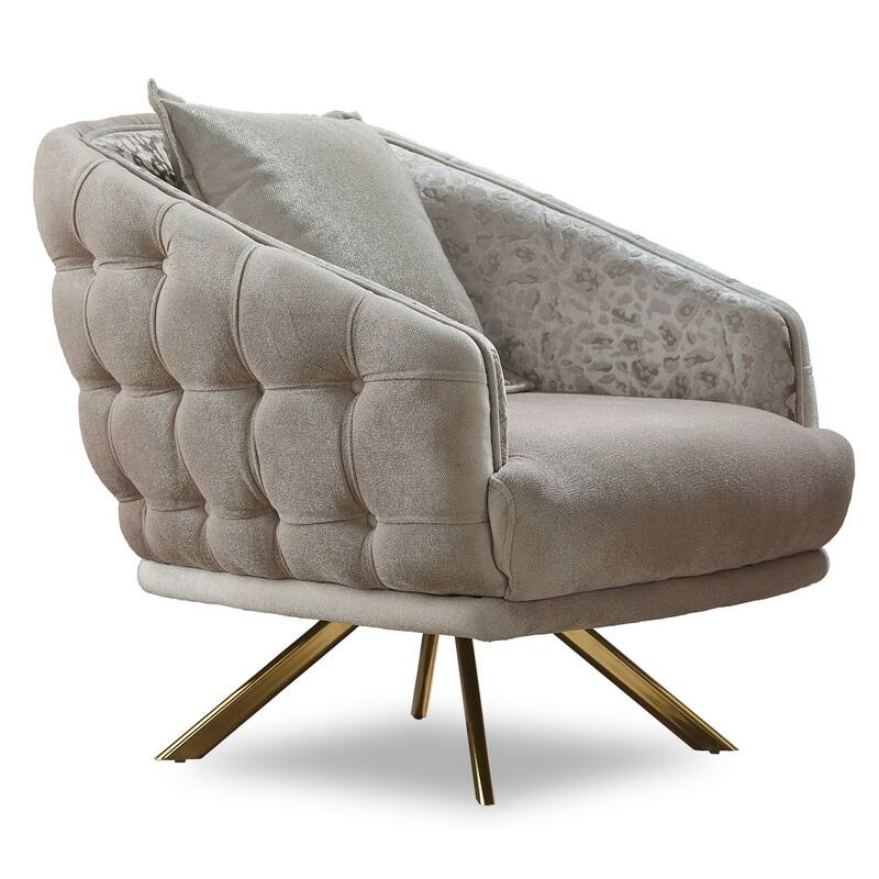 Laura 2-Pieces One Sofa One Loveseat Living Room Set, Metal Leg