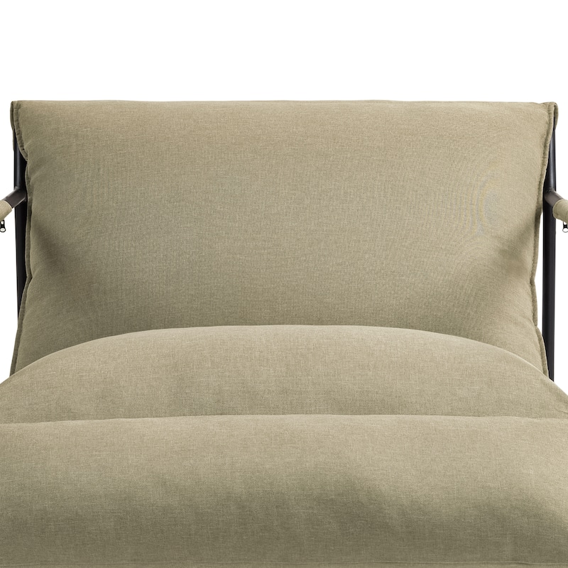 Fabric Armchair Metal Framed Sling Accent Chair