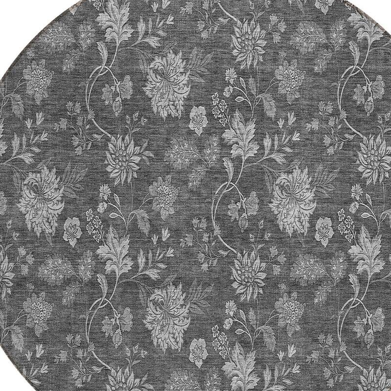 HomeRoots Floral Transitional Rectangle Outdoor Rug
