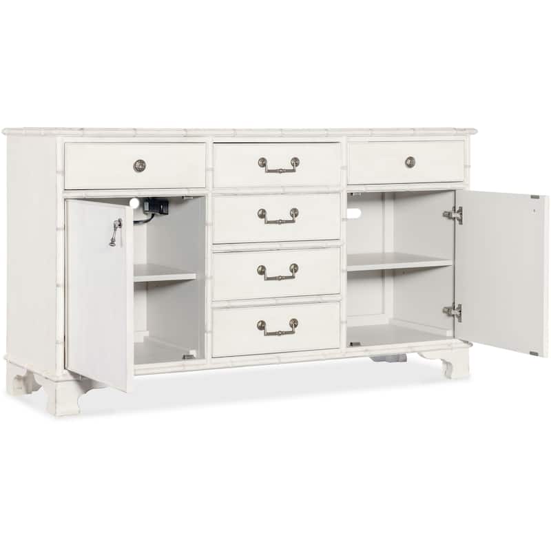 Hooker Furniture 6750-75901-06 Bungalow 65" Wide Wood Buffet with Self