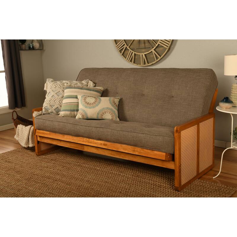 Somette Westport Full-size Futon in Honey includes Mattress