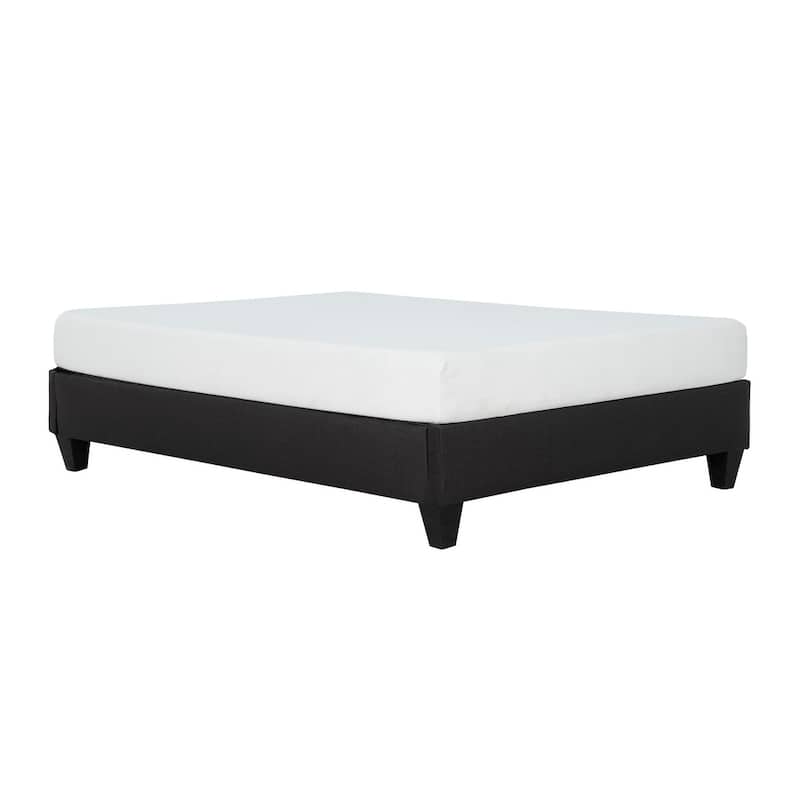 Carter Dark Grey 14 in. Platform Bed Frame Mattress Foundation