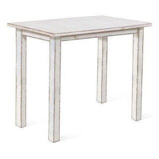 Rena Counter Table, 48 Inch Rectangular White Sand Mahogany Wood - Bed ...