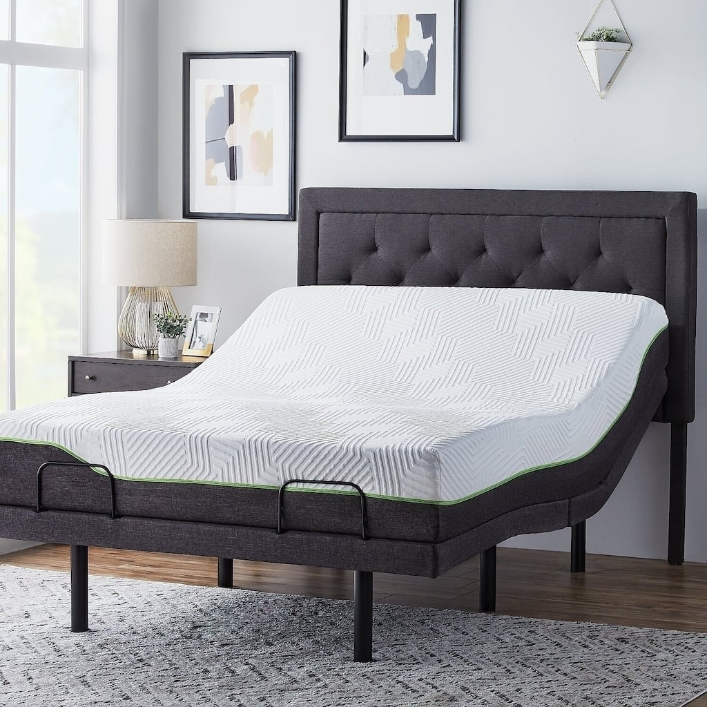 Premium Support Memory Foam Mattress and L300 Adjustable Bed by Lucid