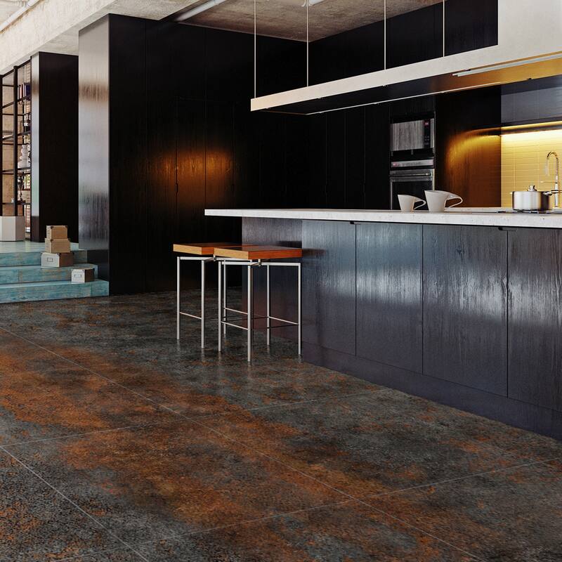 Art3d 30PCS 12"x12" Peel and Stick Vinyl Floor Tiles, Red Brown Flooring Tile