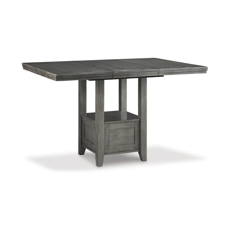 Hallanden Rustic Gray Rectangular Dining Room Counter Height Extension Table - 43"W x 60"D x 36"H
