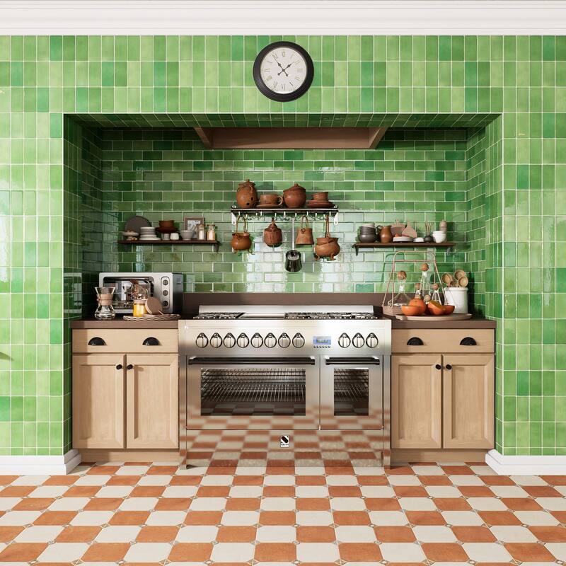 Merola Tile Viva Aloe 3" x 6" Ceramic Wall Tile - Case (32 Tiles)