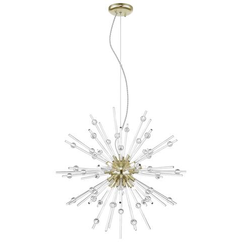 Burst 9-light Antique Bronze Pendant