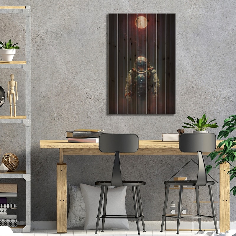 Dead Astronaut IV Print On Wood by Durro Art - Multi-Color