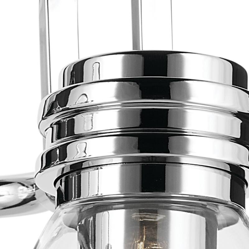 Kichler Lighting Farum 19.25" 2-Light Vanity Light with Clear Glass in Chrome