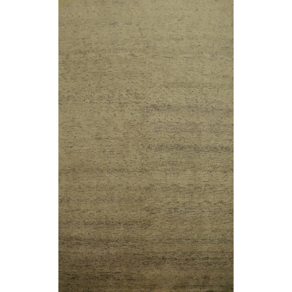 Hand Knotted Oriental 100% Wool Carpet Modern Modern Green Gabbeh Area Rug - 9' 6'' X 6' 5''