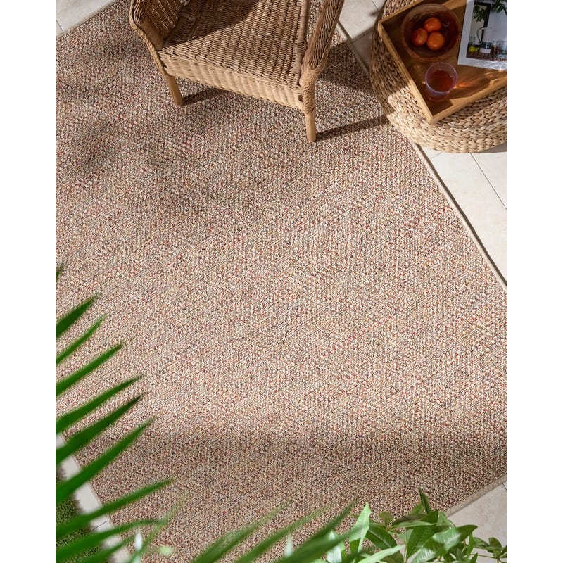 Livabliss Crete Cottage Indoor/Outdoor Area Rug - 5' x 7' - Beige/Multi