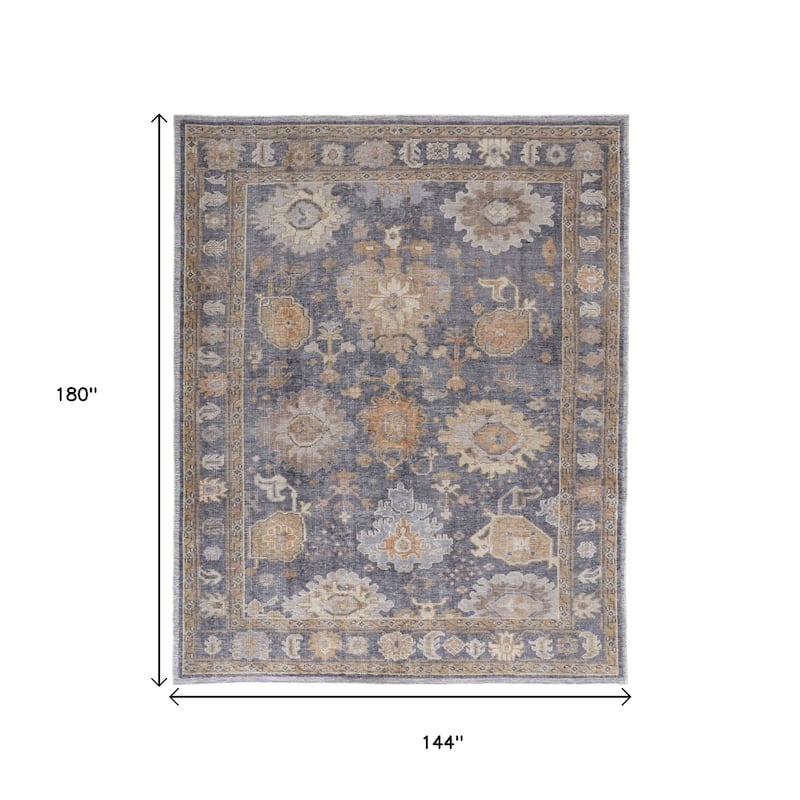 HomeRoots Oriental Traditional Rectangle Area Rug - 180.00 in. x 144.00 in. x 0.35 in.
