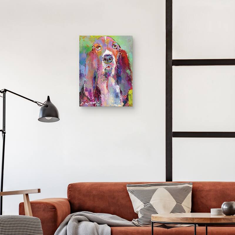 Art Basset Hound Canvas Art Print