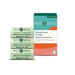 ECO SOUL Compostable Heavy Duty, Leak Resistant Kitchen Bags - Bed Bath