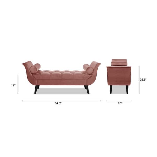 dimension image slide 1 of 3, Jennifer Taylor Home Alma Tufted Entry Bench