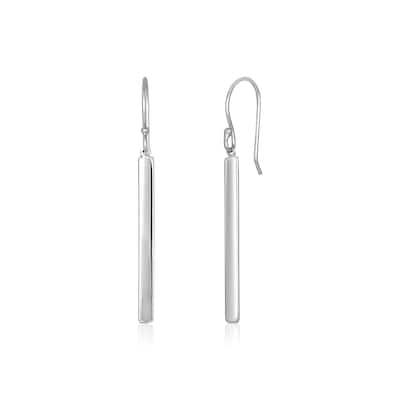 Sterling Silver Polished Bar Earrings