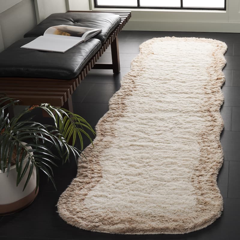 SAFAVIEH Handmade Vermont Latisha Transitional Wool Rug - 2'3" x 7' Runner - Ivory