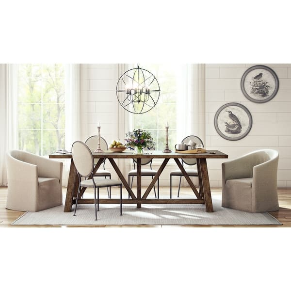 Delacora Hm D192 Dr K1 Hondo 38 Wide Wood Top Wood Natural Wood Ranch Style Dining Table Light Oak Overstock 29873878