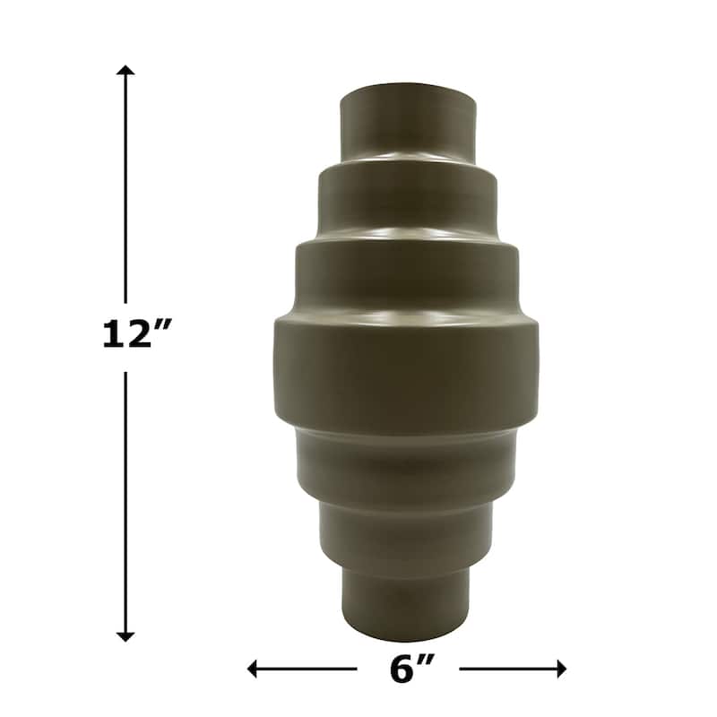 12 Inch Tall Decorative Handmade Aluminum Modern Flower Vase