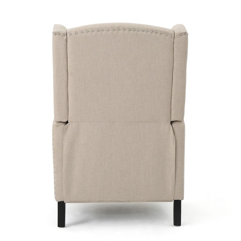 Traditional Fabric Recliner Chairs with Studded Border by Christopher Knight Home