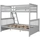 preview thumbnail 23 of 54, Space-Saving Twin Over Full Bunk Bed with Drawers, Solid Wood Frame with Guardrails and Ladder, Detachable into 2 Platform Beds
