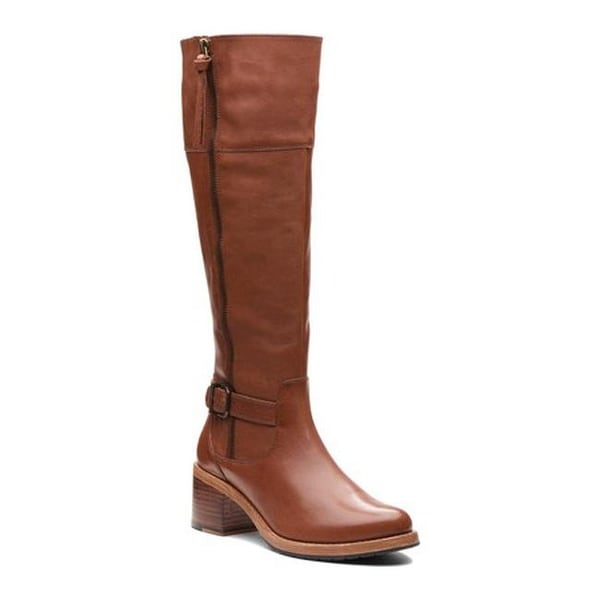 clarks tan leather knee high boots