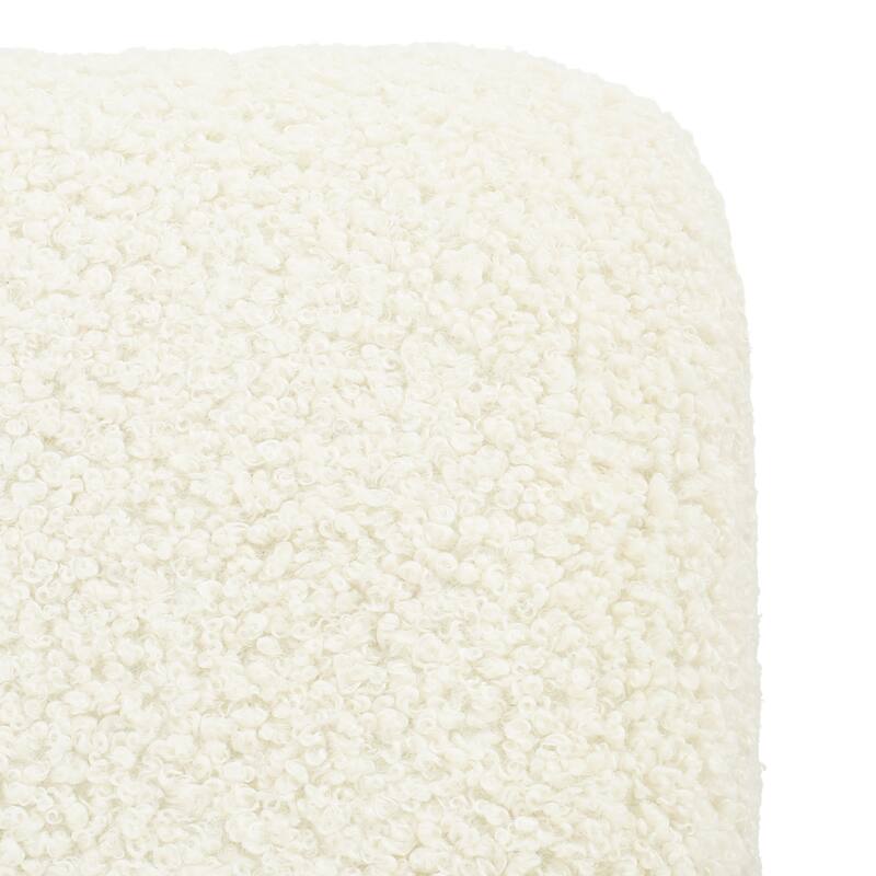 Simple and Versatile Design Comfortable Ottoman with Solid Pine and Plywood Frame, Assembly Required