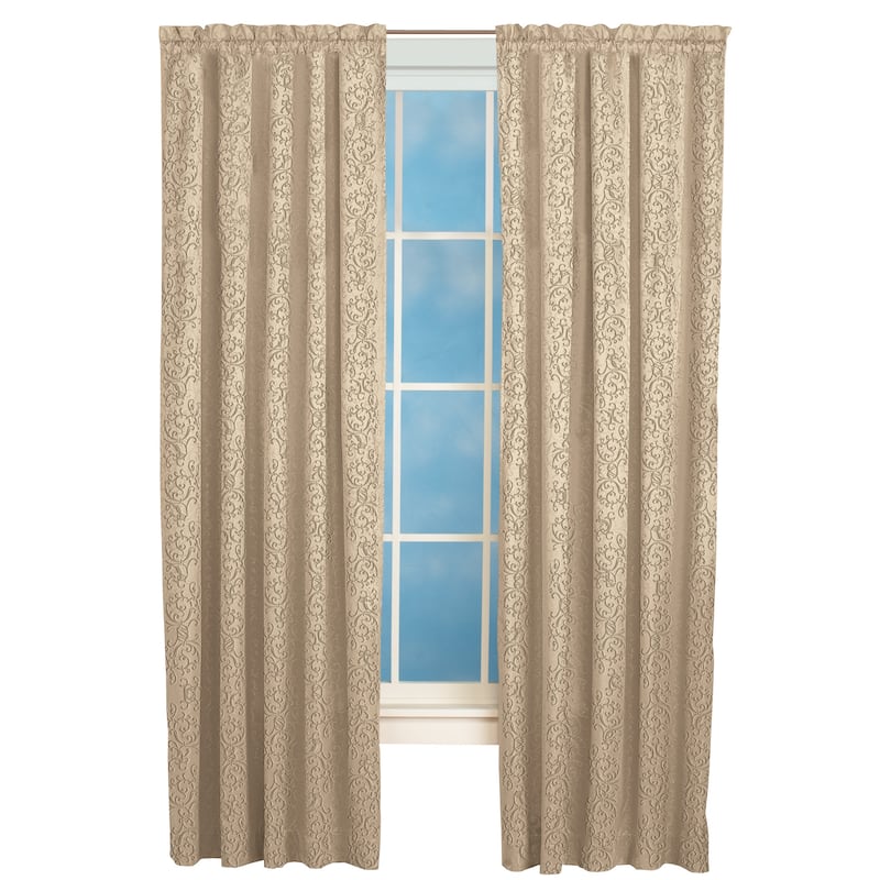 Scroll Insulated Sheen Curtain Panel