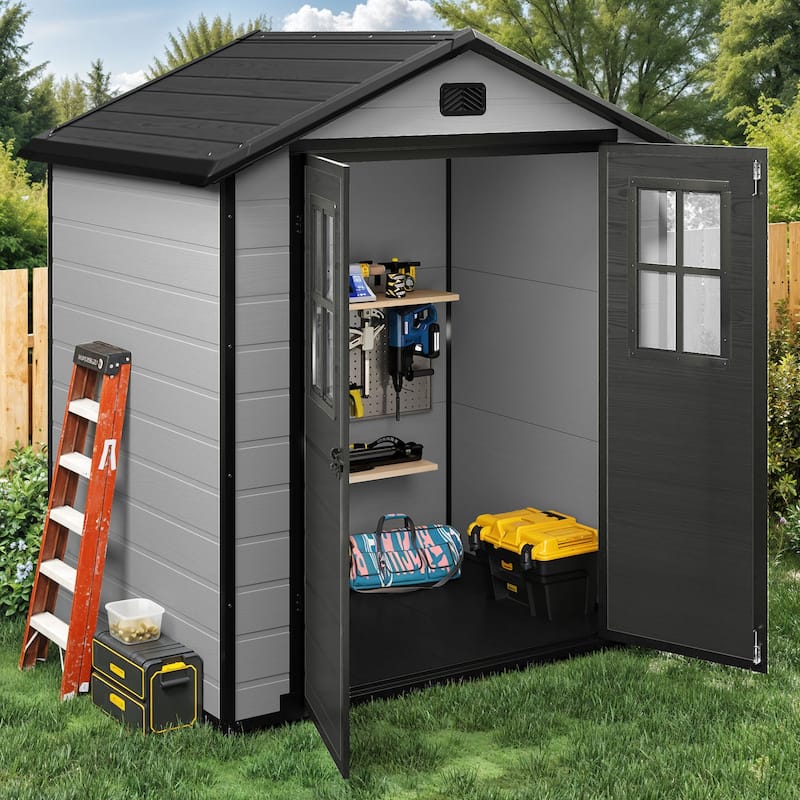 6x4.4 FT Outdoor Resin Storage Shed