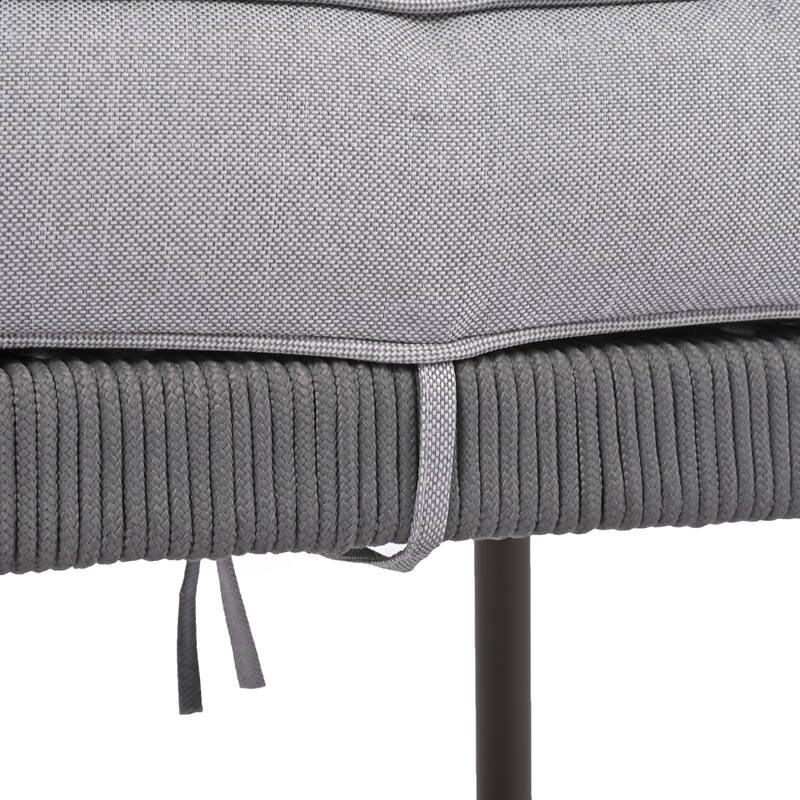 6-Piece Rope Patio Furniture L-Shaped Set