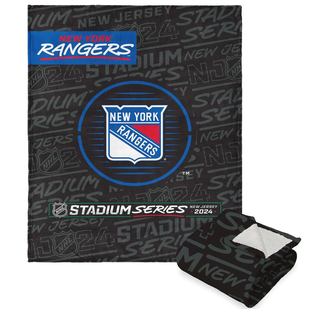 NHL 2024 NHLSS Turnpike New York Rangers Silk Touch Sherpa Throw Blanket