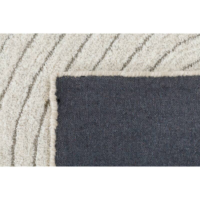 Terra by Obeetee Mid-Century Tonal 6 Ivory Rug
