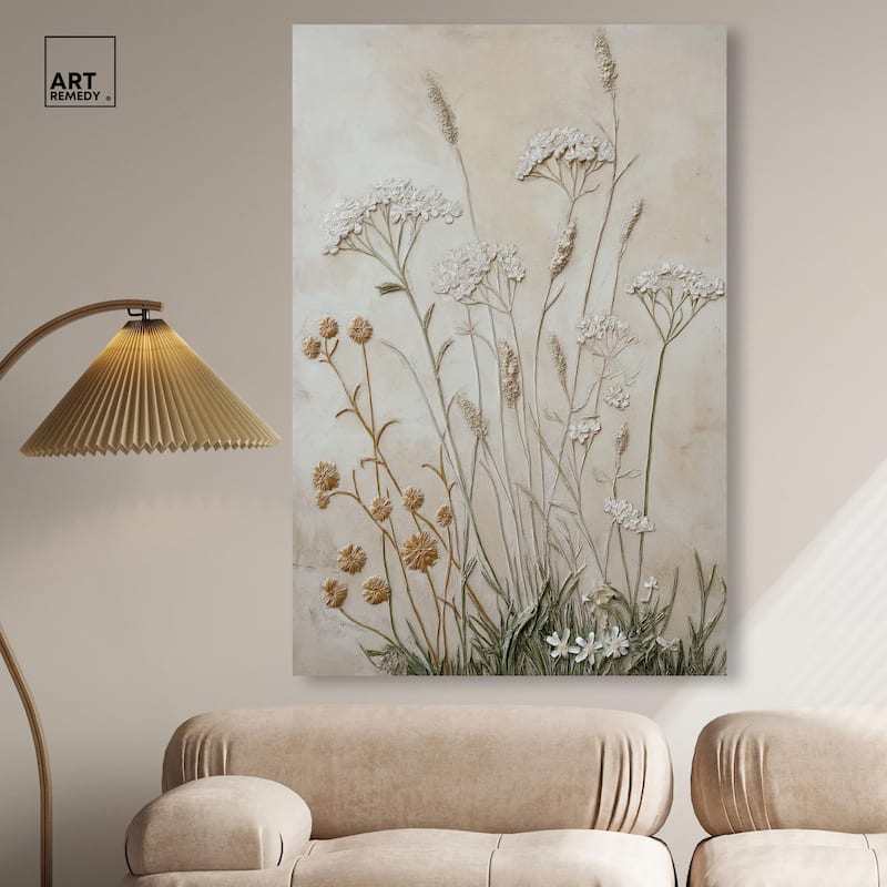Plaster Petal Panorama Canvas by Art Remedy, Gallery Wrapped