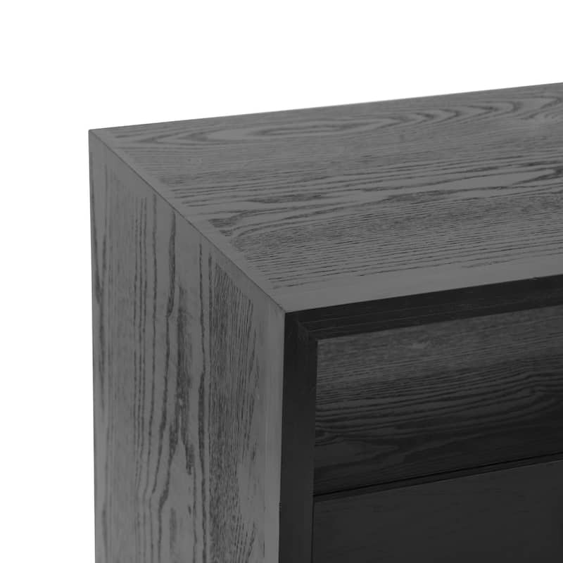 Christopher Knight Home - Modern Wood Nightstand with Open Shelf and 2 Drawers