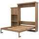 preview thumbnail 12 of 29, Queen Size Murphy Bed Folding Hideaway Wall Bed w/ Storage Shelves
