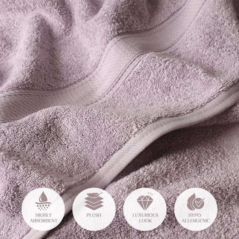 Superior Luxury Egyptian Cotton Bath Towel Set of 2 Ultra Plush, Heavyweight, Absorbent Spa & Hotel Quality Bath Towels Set