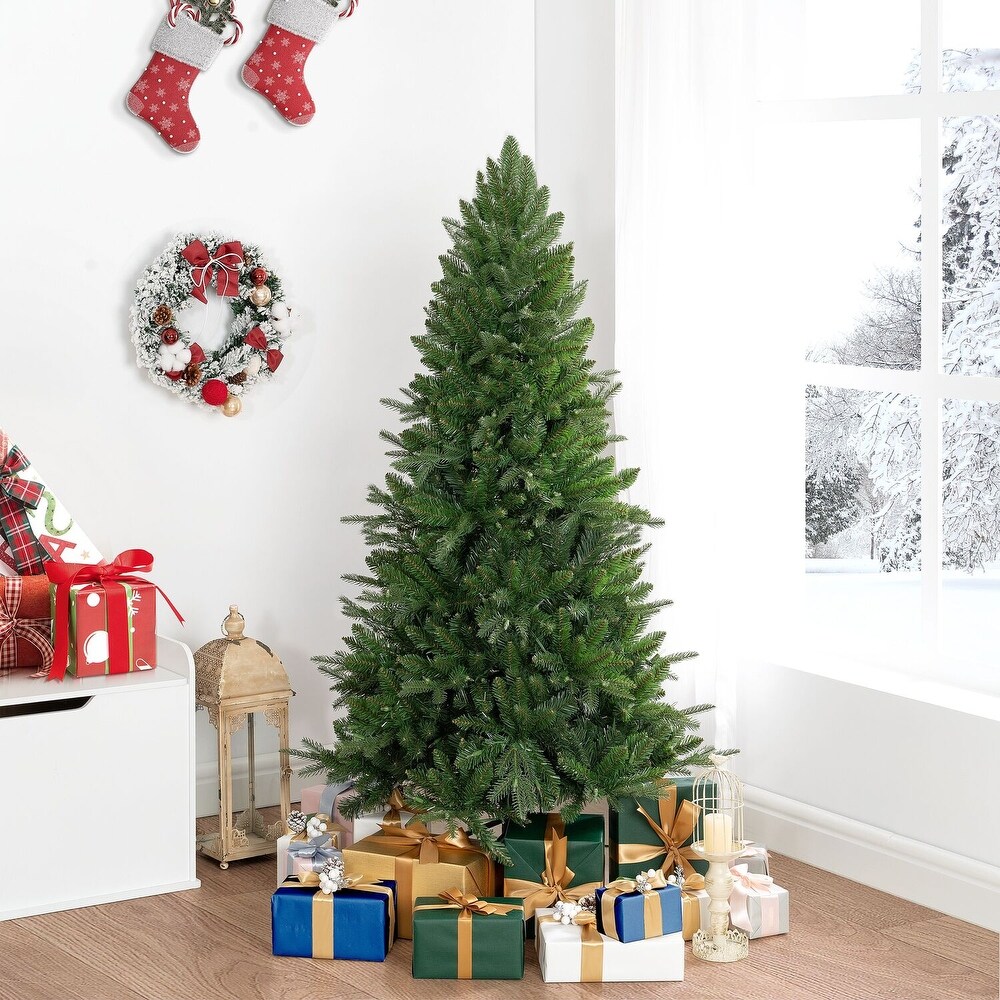 Pop Up Christmas Tree with Remote, 6ft Pull Up Christmas Tree with Lights Pre-Lit 200led Warm Lights, Artificial Xmas Trees Decorated Holiday Party