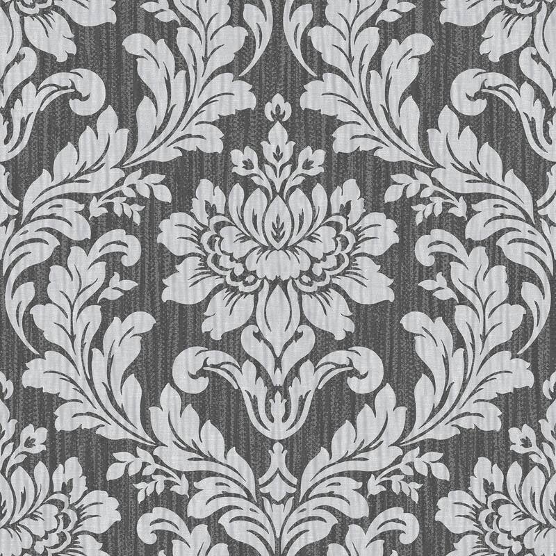 Advantage Galois Silver Damask Wallpaper