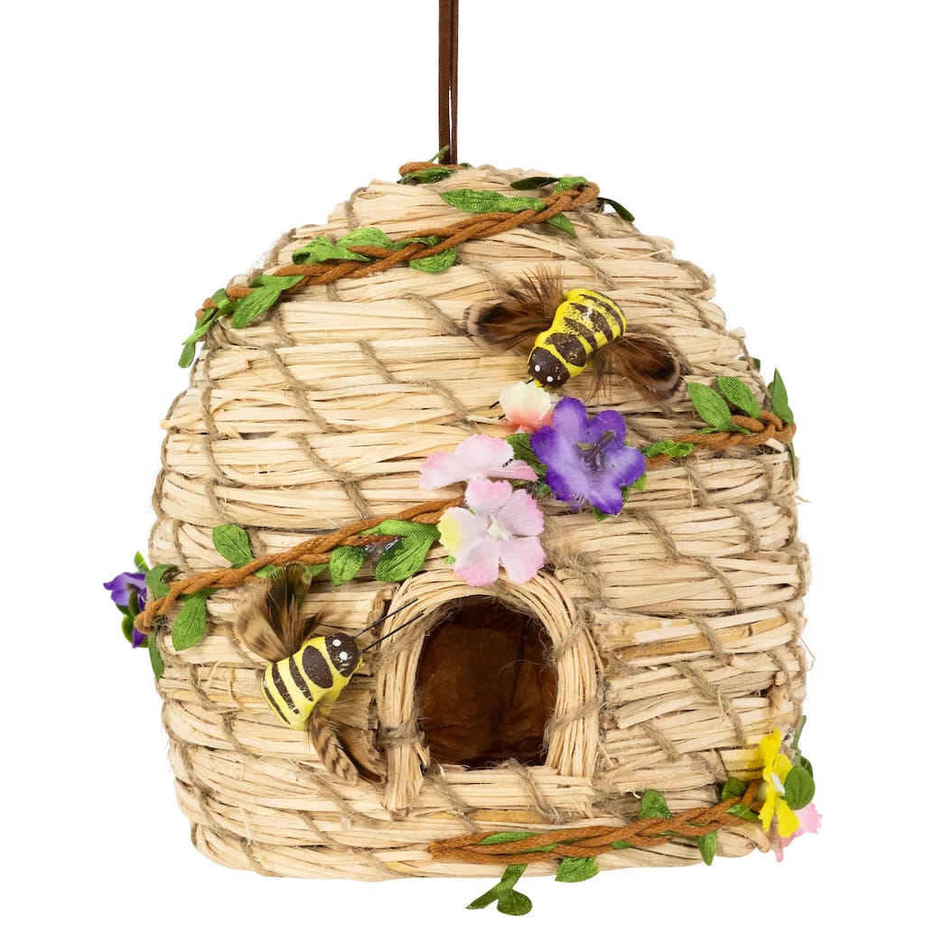 Beehive with Bees Spring Hanging Decoration - 6.25"