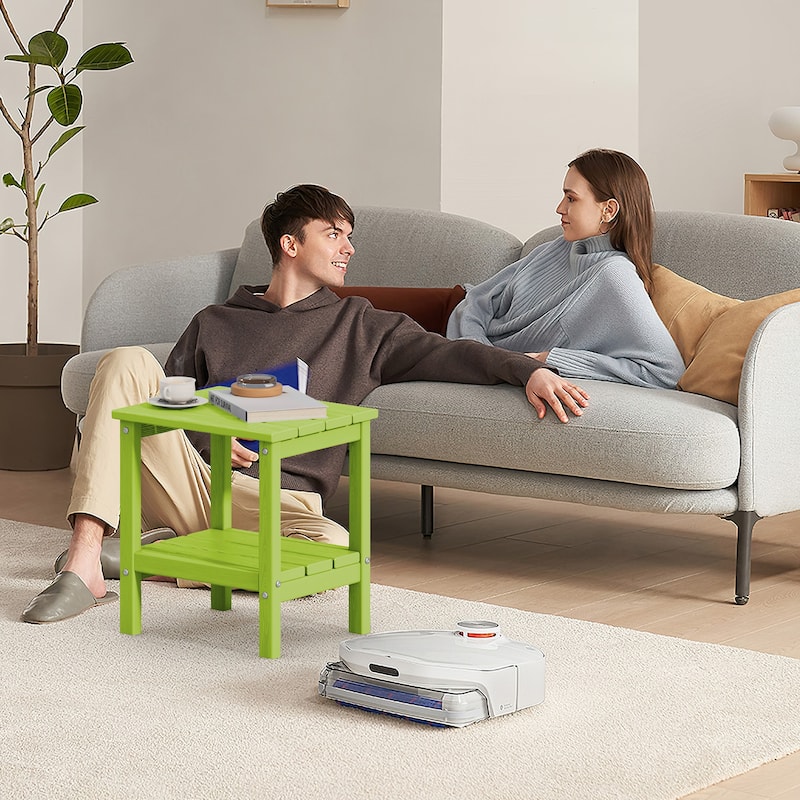 Outdoor HDPE Classic Double-Layer Adirondack Side Table