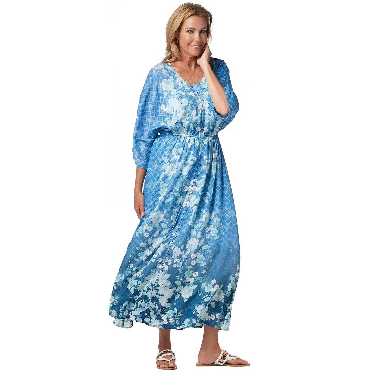 petite denim maxi dress