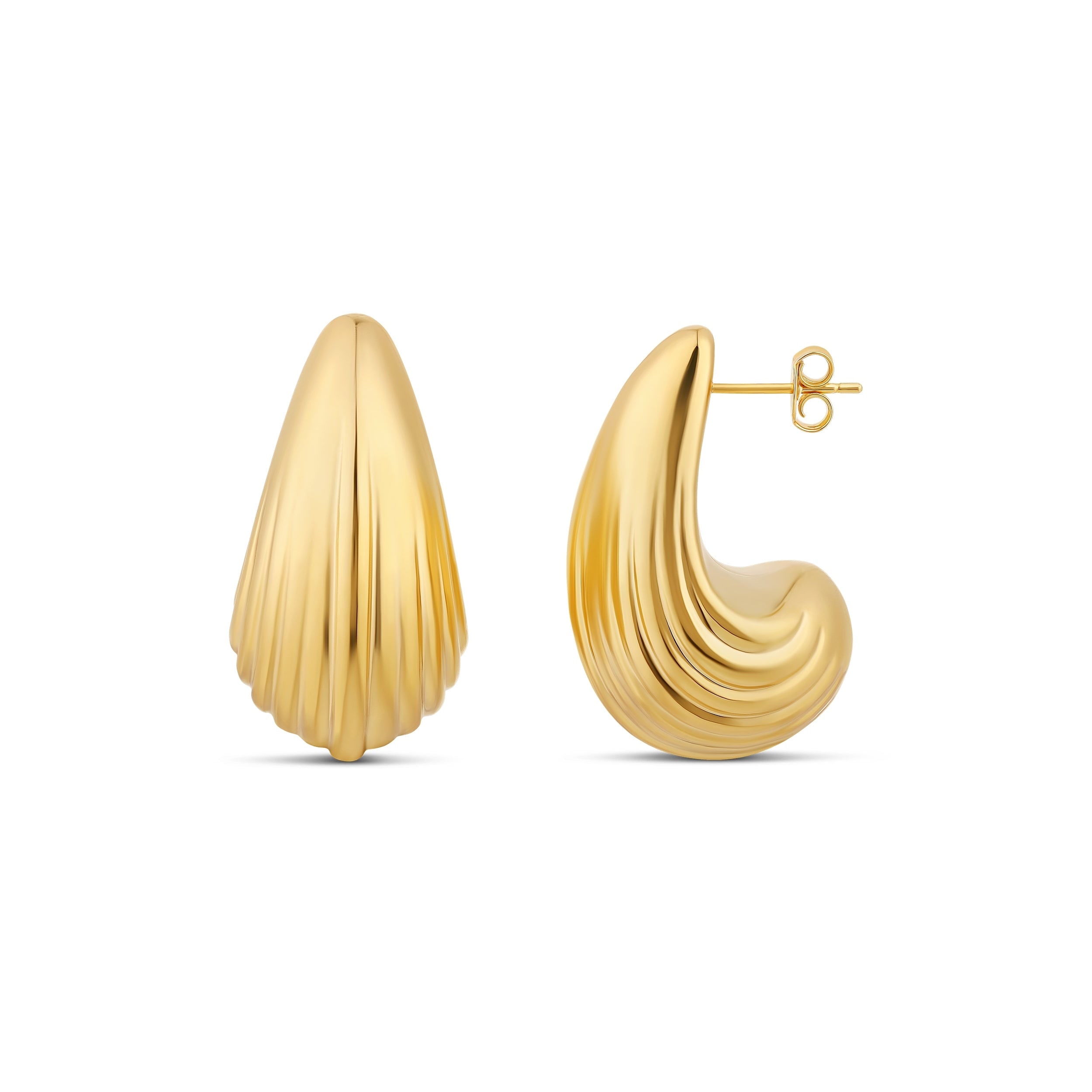 SHYMI Chunky Large Textured Tear Drop Earrings