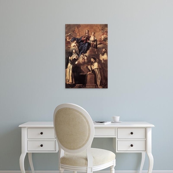 Easy Art Prints Pietro Novelli's 'Lady of Mount Carmel' Premium Canvas Art