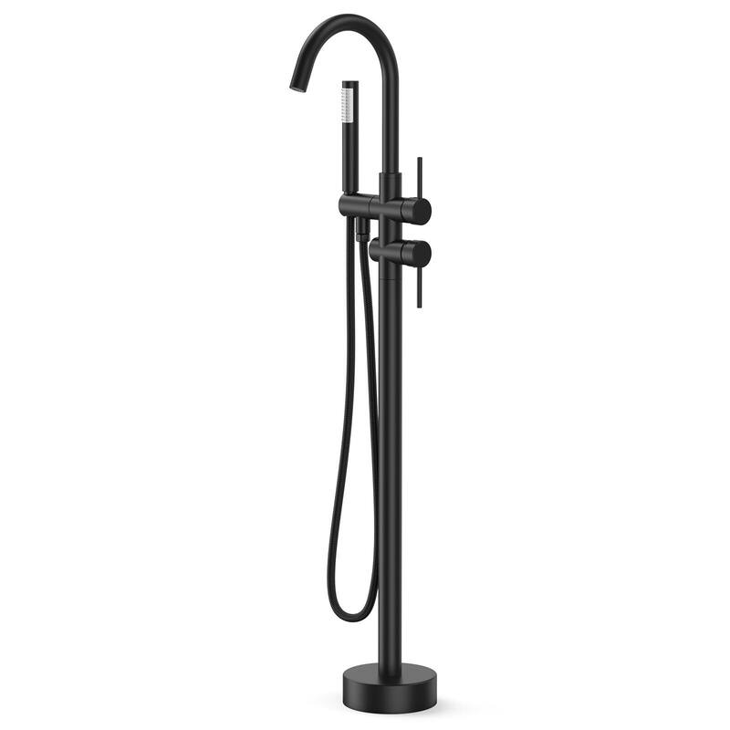 Freestanding Bathtub Faucet, Floor-Mount Tub Filler Chrome