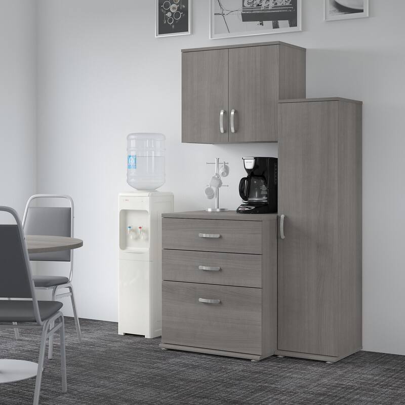 Universal 44W 3 Piece Modular Storage Set by Bush Business Furniture - Platinum Gray