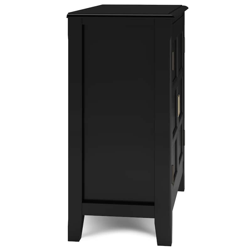 WYNDENHALL Portland SOLID WOOD 30 inch Wide Transitional Low Storage Cabinet - 30"w x 14"d x 31"h