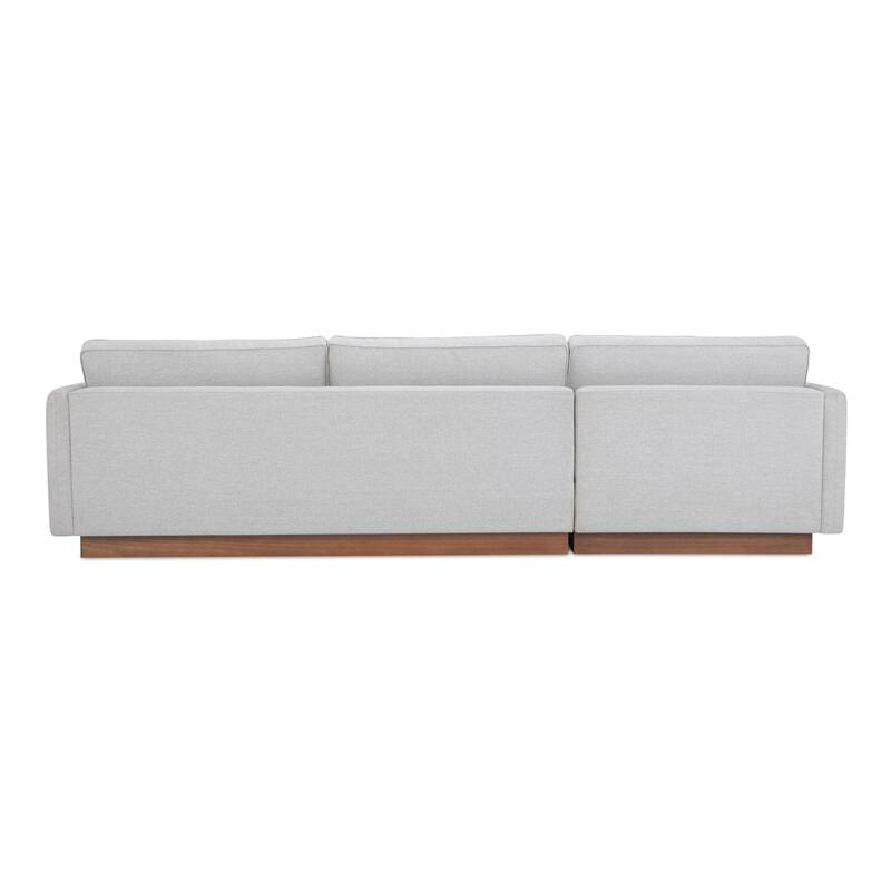 NADAAL STUDIOS Indigo, Sectional With Walnut Base - 112"W x63"D x30.7"H